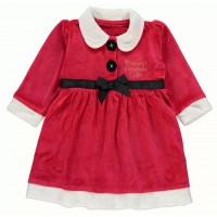 天鵝絨聖誕女寶寶連身裙 - Mummy's Christmas Cutie